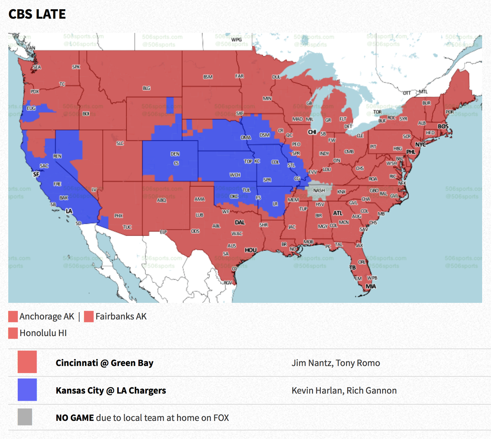 PACKERVILLE, U.S.A. NFL Week 3 TV Maps