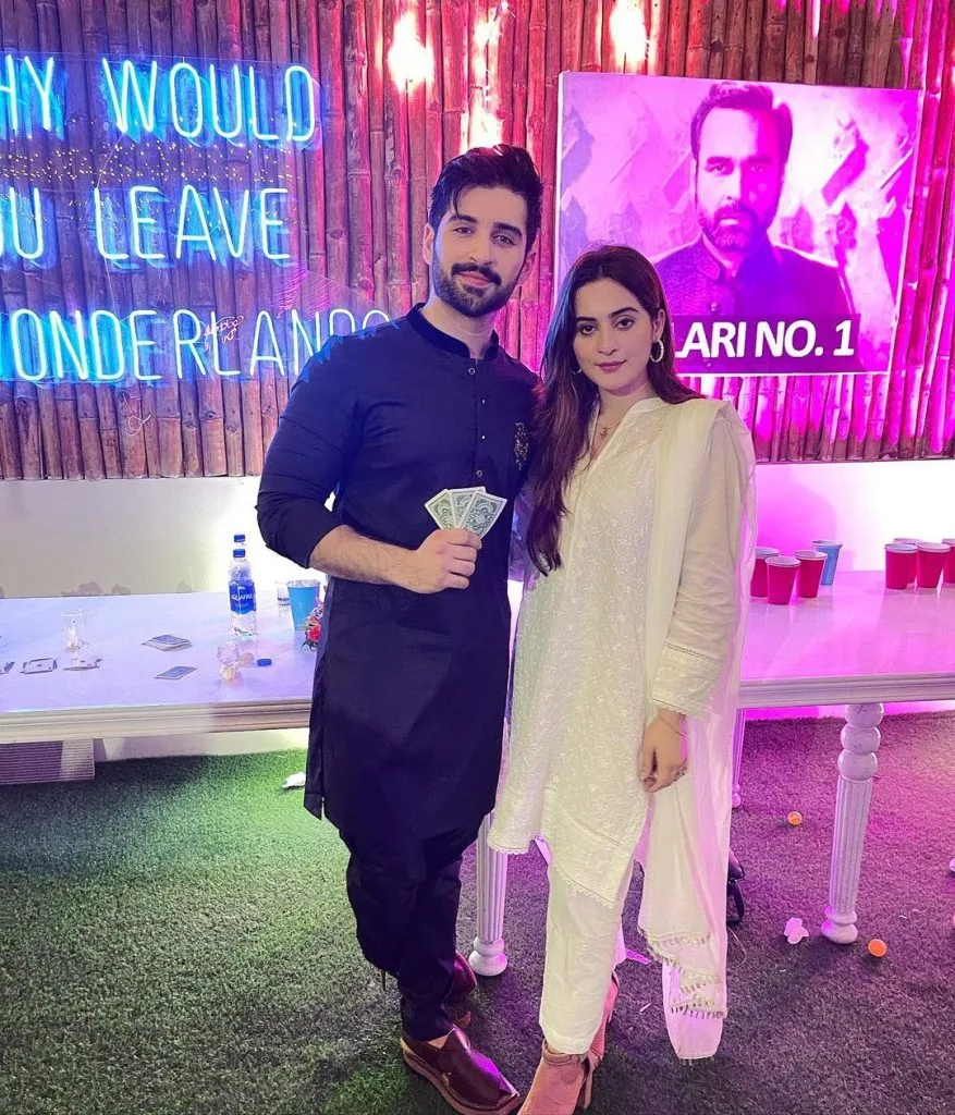 Aiman Khan and Muneeb Butt Pictures from Hanish Qureshi's Iftar Party