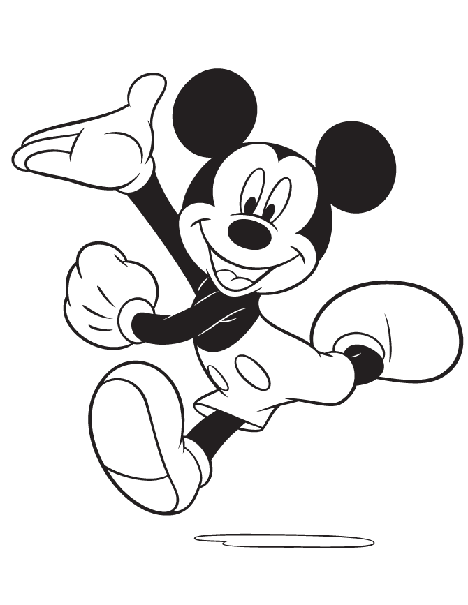 Gambar Mewarnai Mickey Mouse Anak Paud Tk Aneka 4 Kartun