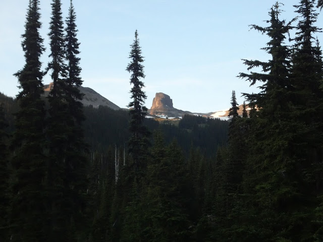 View of Black Tusk from Taylor Meadows Campsite