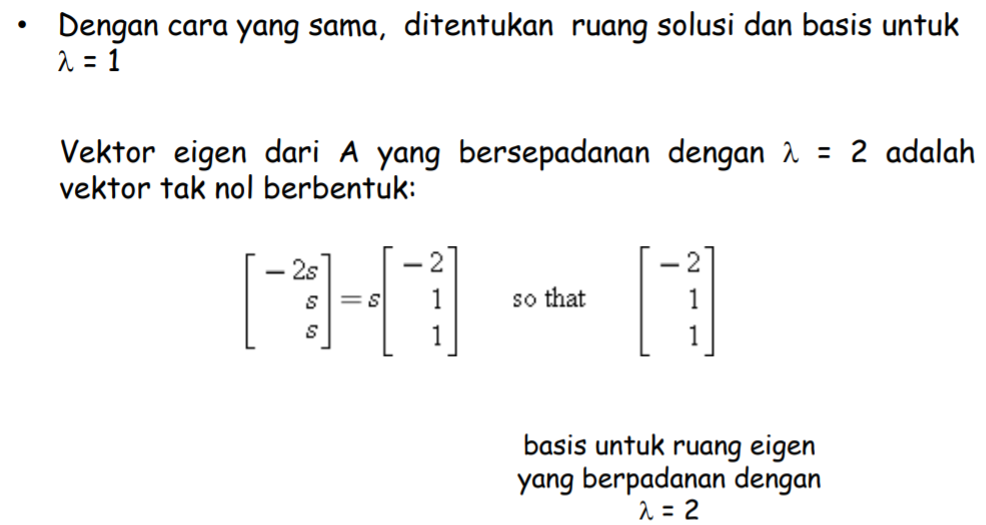 Diagonalisasi Nilai dan Vektor Eigen