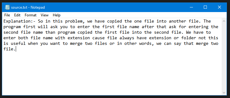 Program to Copy Contents of One File to Another in C++