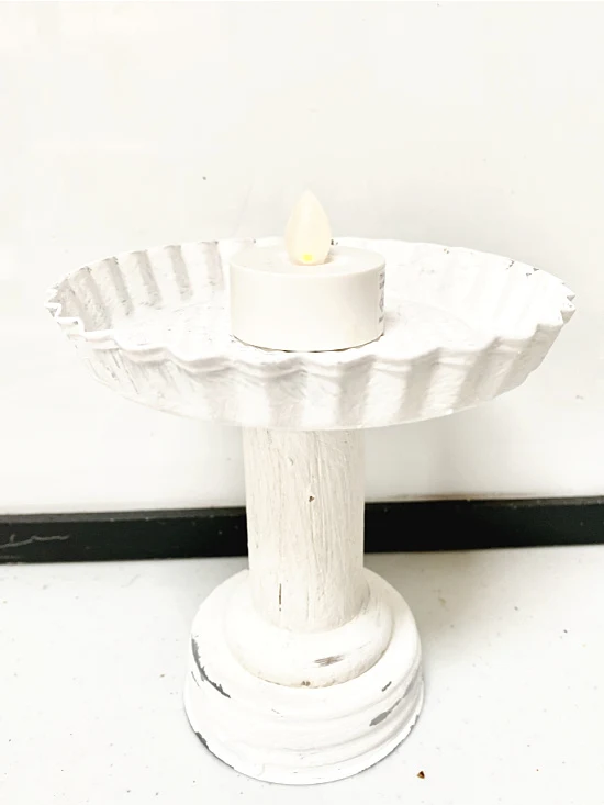 white painted lantern base