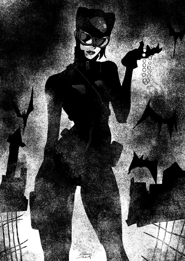 Catwoman Art by Giannis Milonogiannis.