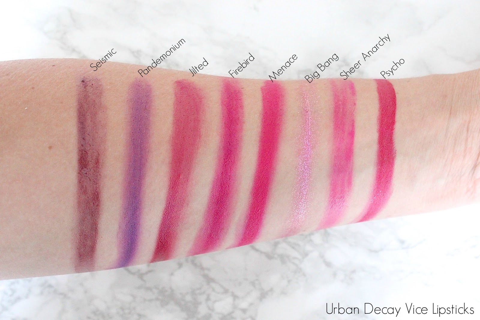 Urban Decay Vice Lipstick Swatches A Little Pop Of Coral