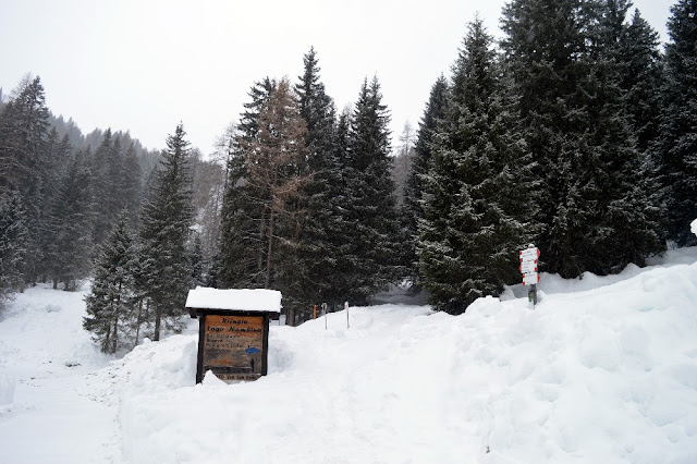 lago nambino neve inverno