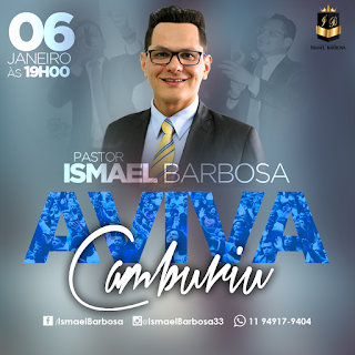 Cartaz de Agenda Pastor 2017 Pastor Ismael Barbosa Aviva Camburiu