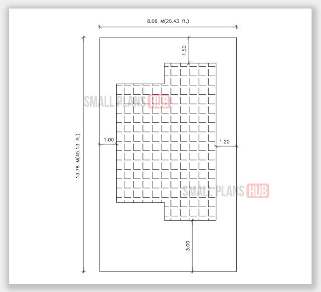 514 Sq.ft. 2 bedroom Single Floor plan and site Plan