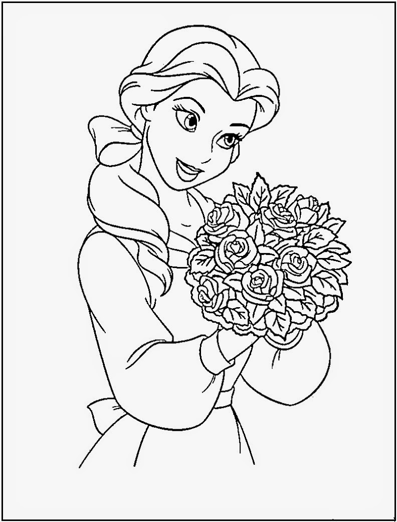 Disney Princess Coloring Pages Easy | Super Duper Coloring