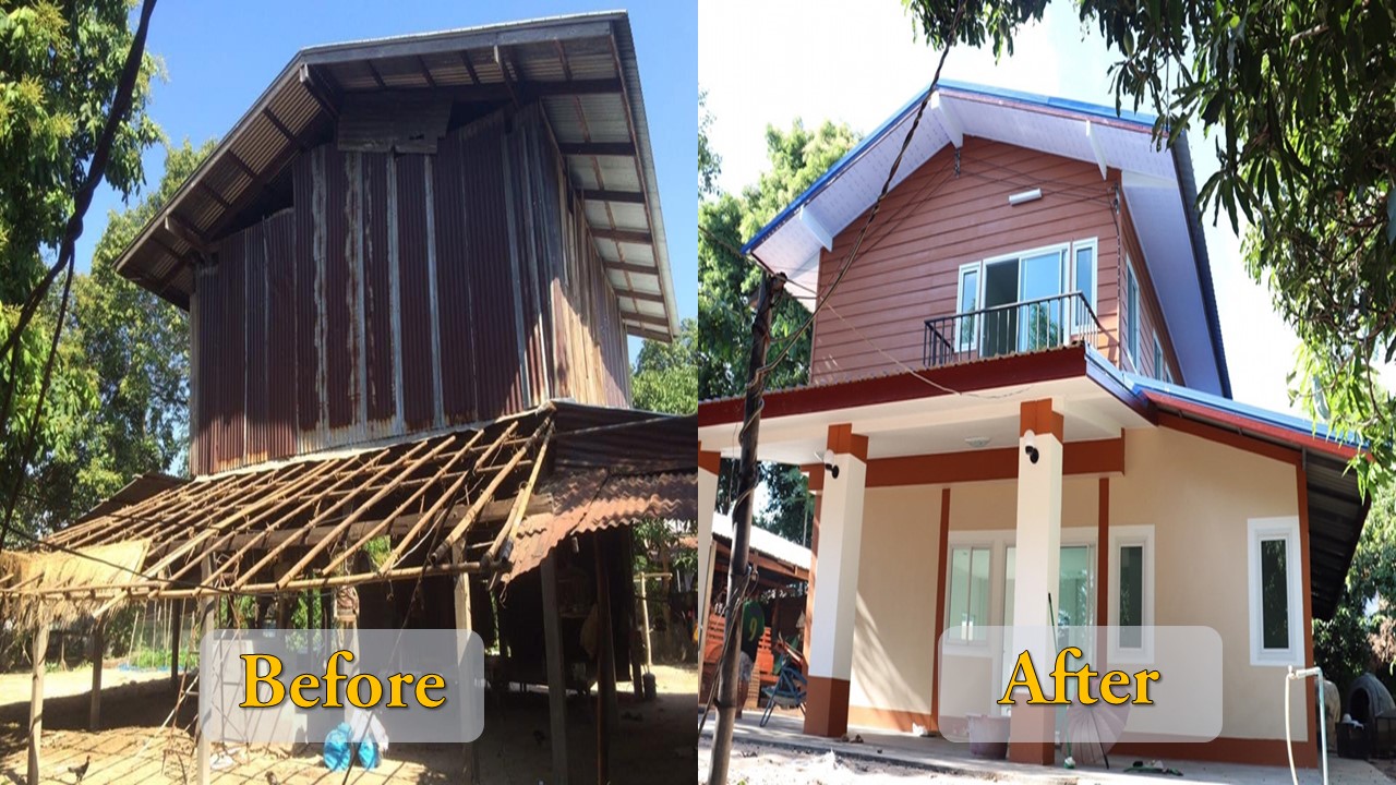 ร บสร างบ าน แบบบ านฟร โทร 0994568568 แชร เลย ร โนเวทบ าน สองช นคร งป นคร งไม พล กบ านเก าส งกะส เป นบ านสวยท นสม ย งบ 8 แสนบาท