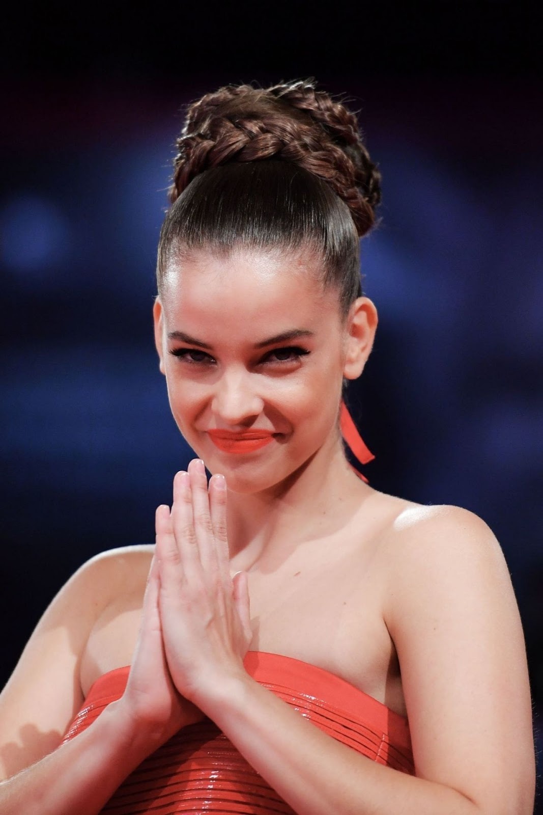 Barbara Palvin in Red on Red Carpet – “Seberg” Screening at the 76th