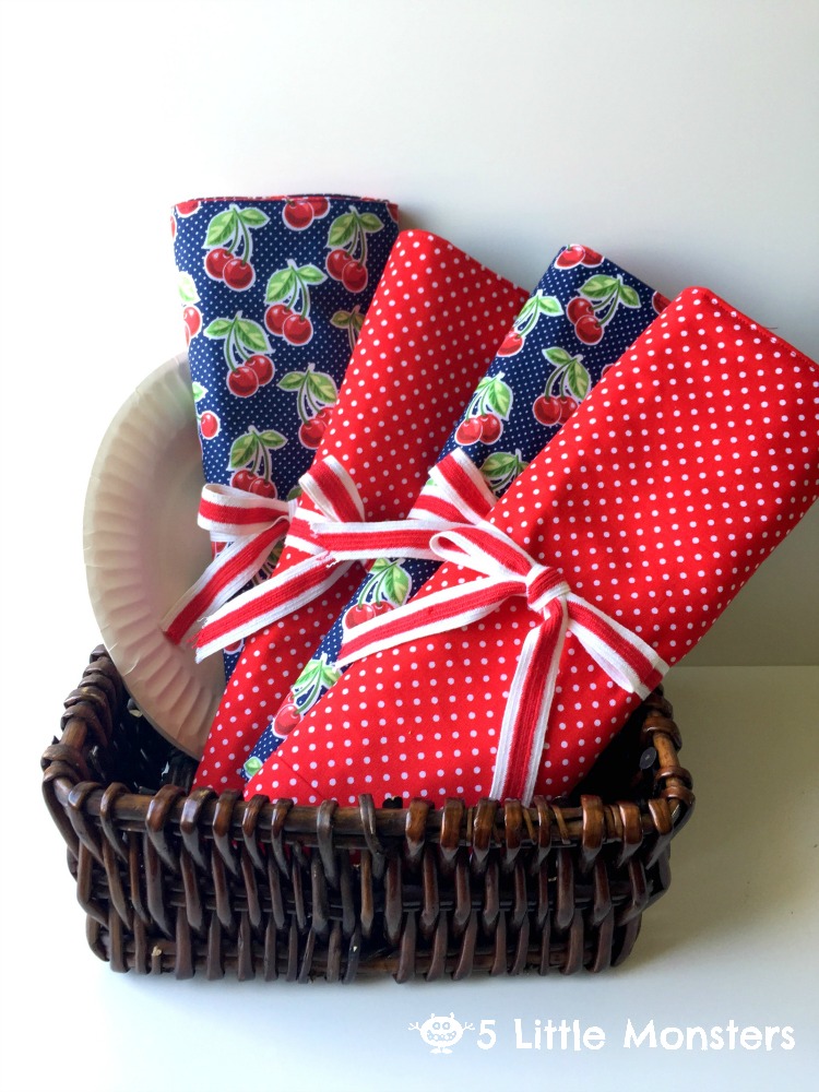 5 Little Monsters Roll Up Picnic Placemats