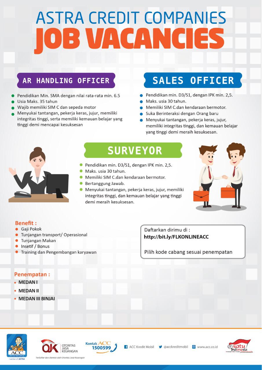 Lowongan Kerja Medan Terbaru Di Astra Credit Companies