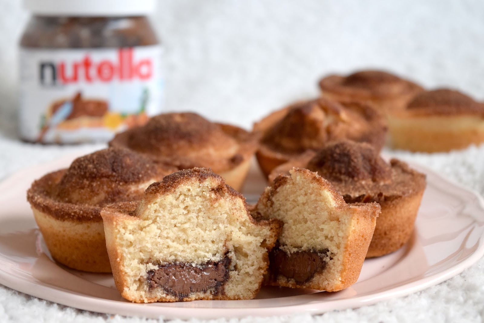 Nutella Stuffed Cinnamon Sugar Muffins