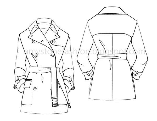TRENCH COAT Technical/ Flat drawings inspirations
