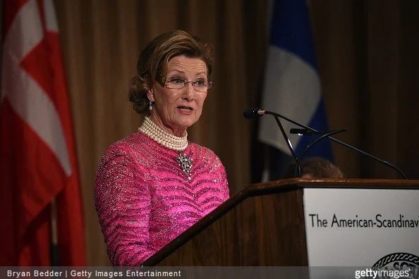 Queen Sonja of Norway speaks onstage at the American-Scandinavian Foundation Gala Dinner at The Pierre Hotel on April 17, 2015 in New York City.