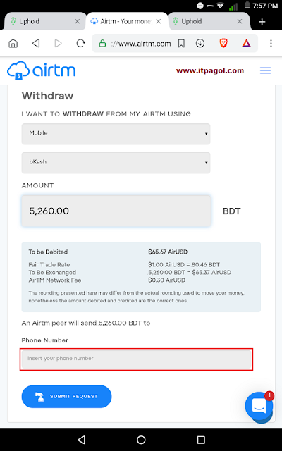 How to Withdraw money from Airtm to bKash?