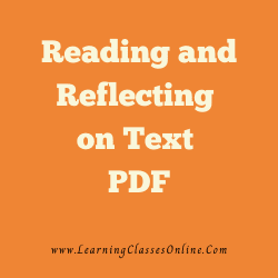 Reading and Reflecting on Text PDF Reading and Reflecting on Text PDF download free in English Medium Language for B.Ed and all courses students, college, universities, and teachers