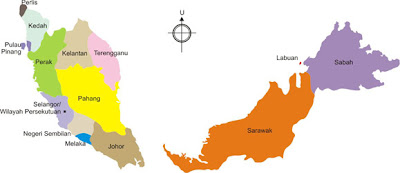 Peta, Peta Malysia, Malaysia, Peta di Malaysia, Bentuk Muka Bumi Malaysia