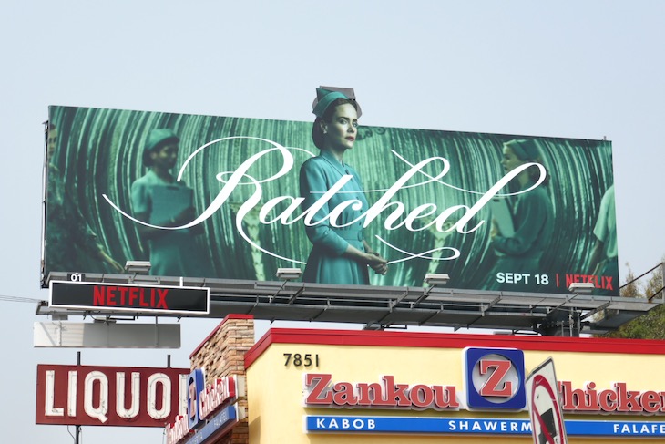 Ratched extension cut-out launch billboard Sunset Boulevard Ratched extension launch billboard