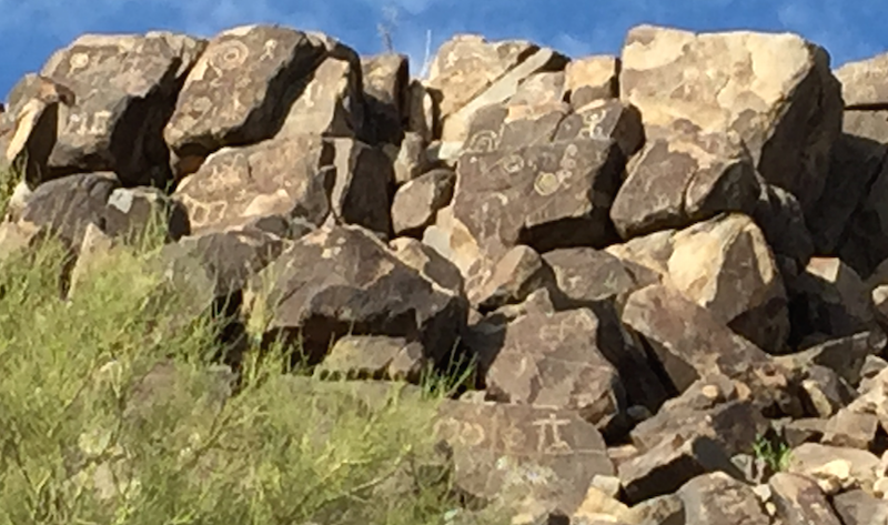 petroglyphs at Saguaro National Park