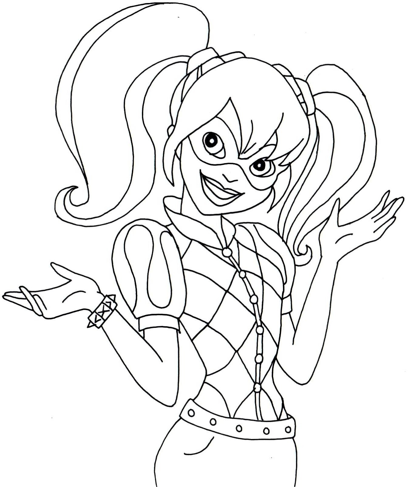 Free Printable Super Hero High Coloring Pages: Harley ...