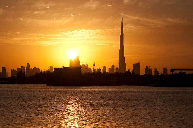 Sunset in Dubai, UAE