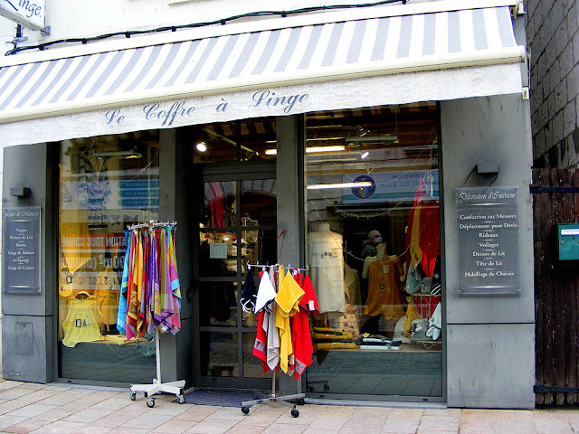 Household linen shop, Loches, Indre et Loire, France. Photo by Loire Valley Time Travel.