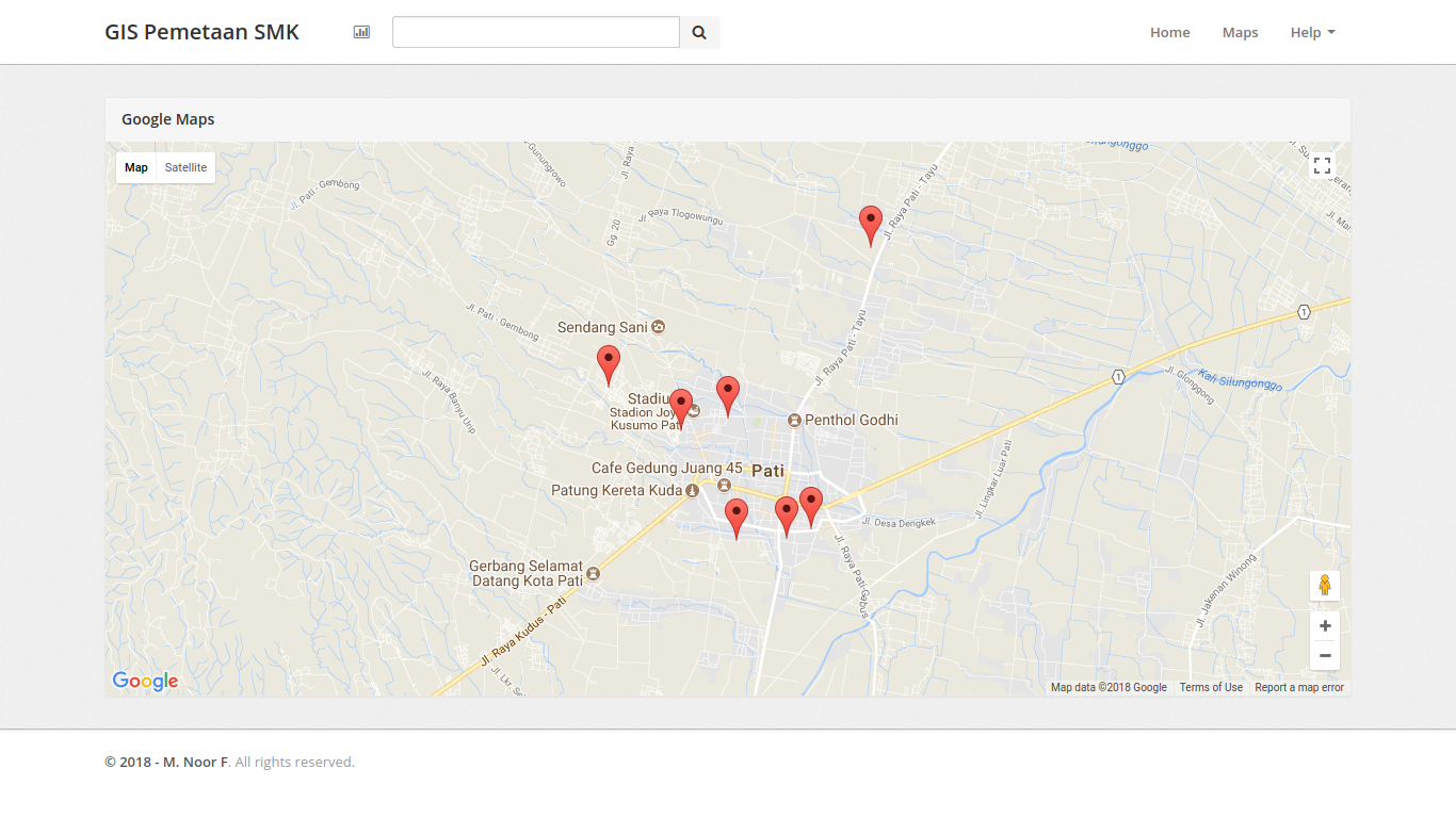 Source Code Aplikasi Gis Responsive Dengan Php 7 Dan Google Maps Api Yukcoding
