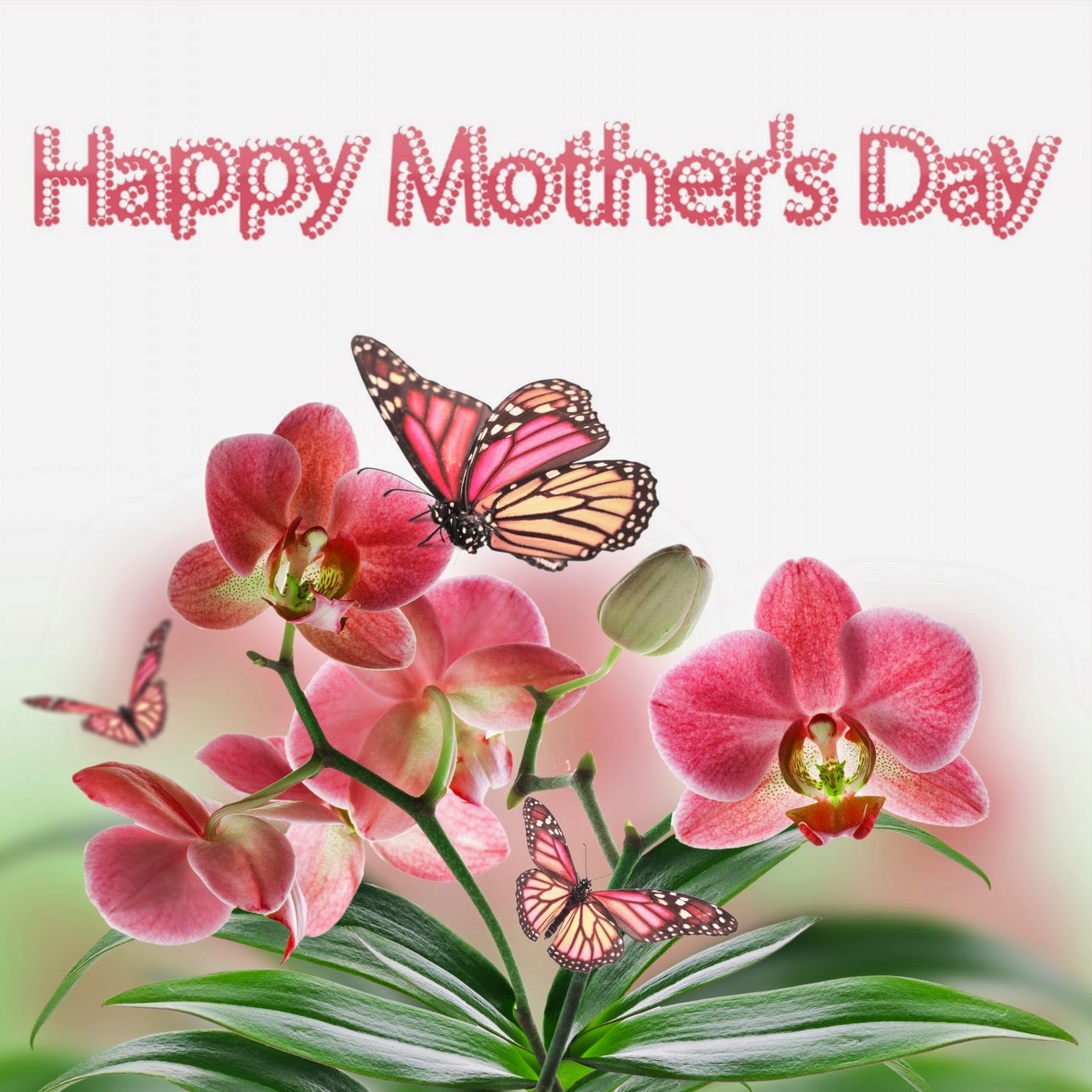 Beautiful Flower And Heart Design For Happy Mothers Day 2014 
