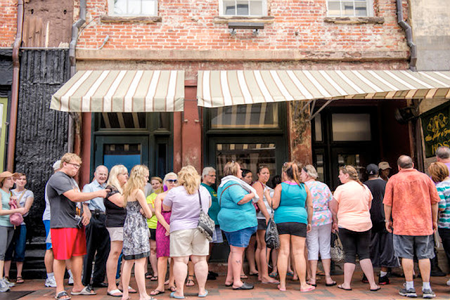 Outside a Paula Deen restaurant