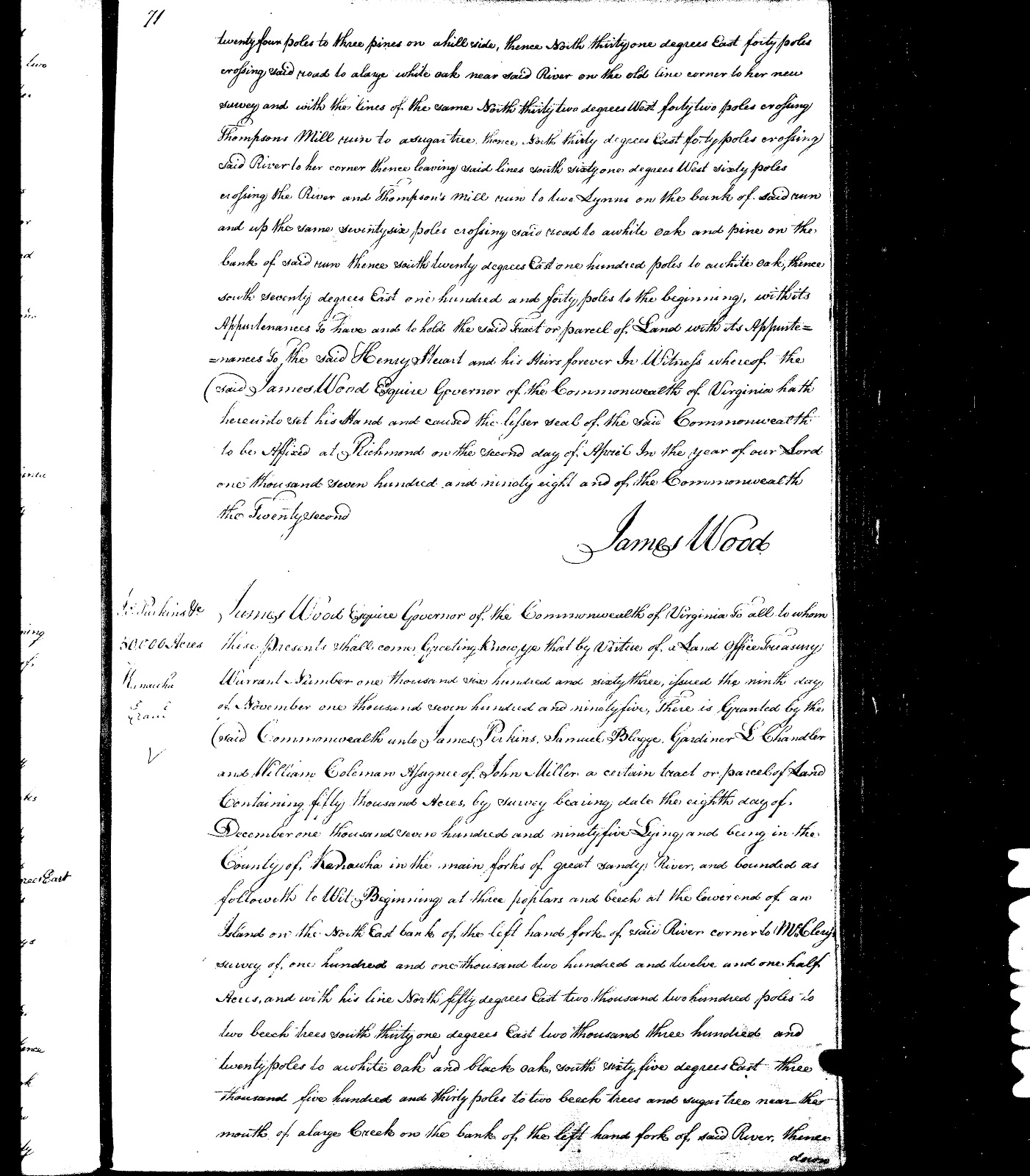 Mountain Genealogists James Parkins Land Speculator?