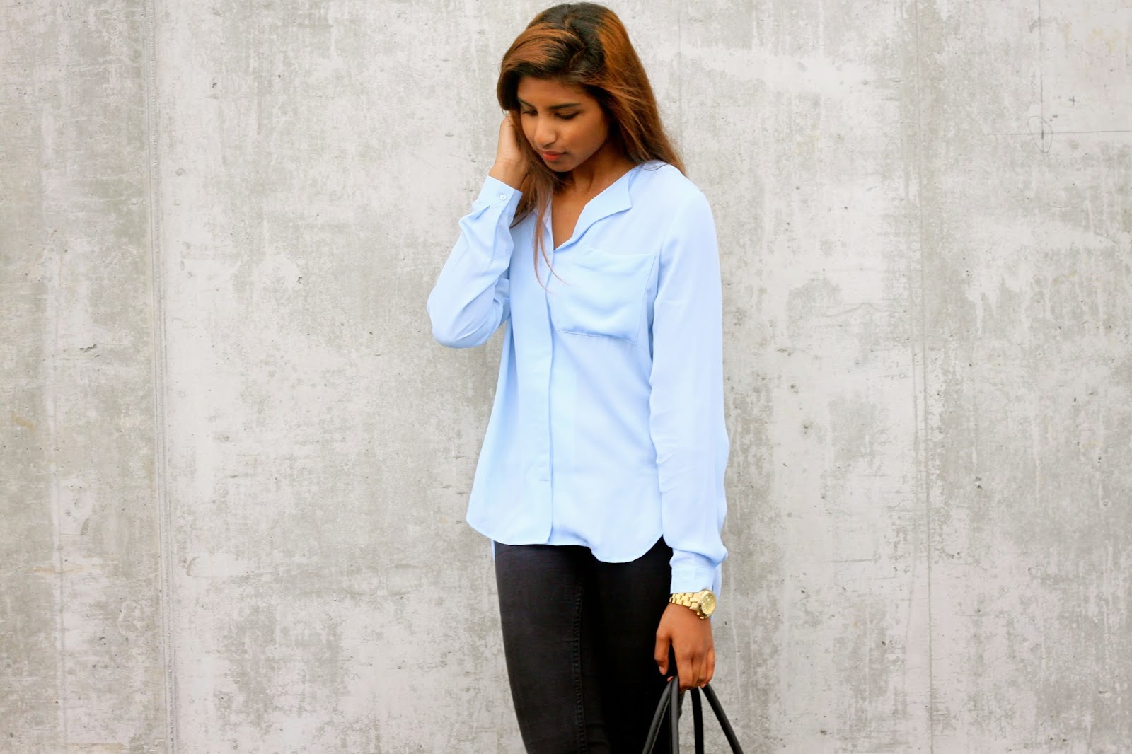 Kishastyle OUTFIT; BABY BLUE BLOUSE