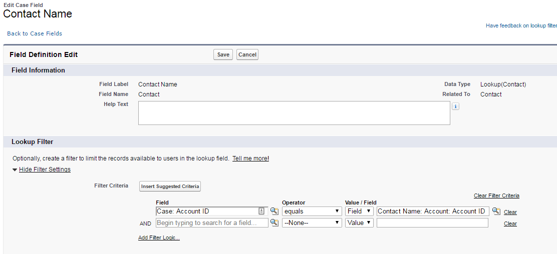 Salesforce Projects Restrict contact lookup to show only contacts