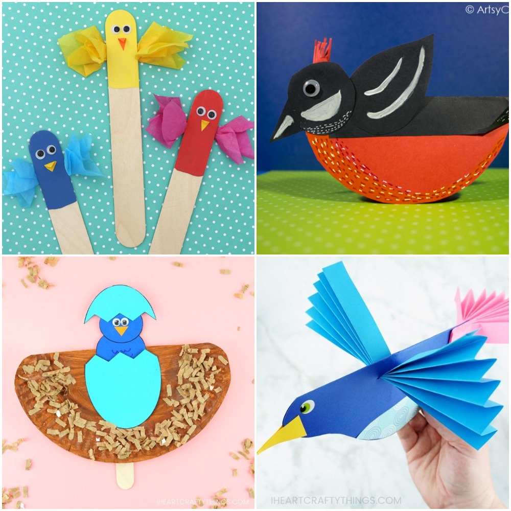 Toddler Craft: Tissue Paper Bird
