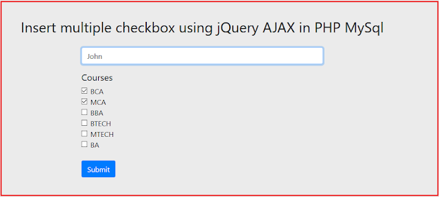 Insert multiple checkbox value using jQuery AJAX in PHP MySql