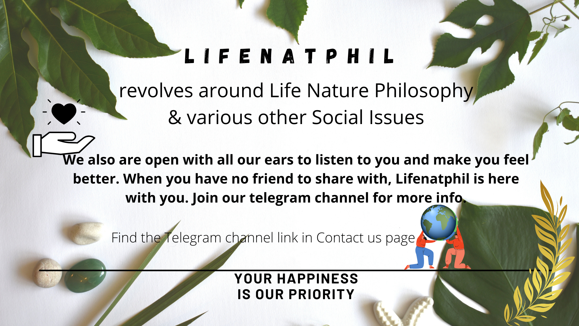 Lifenatphil revolves around Life nature and philosophy. Join out telgram channel lifenatphil for more updates
