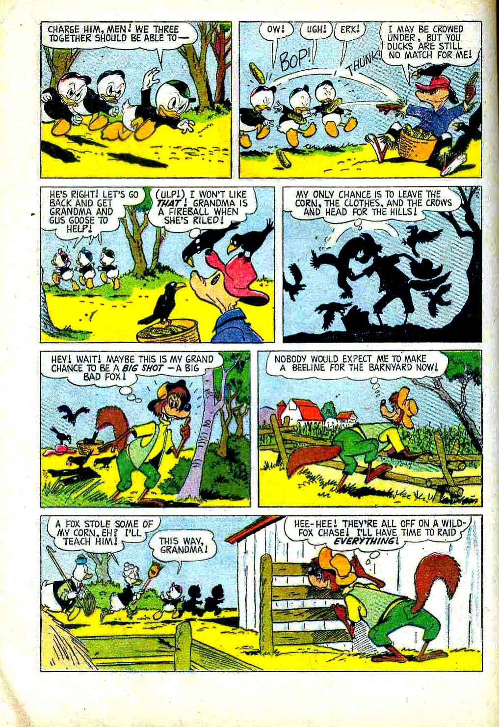 Grandma Duck's Farm Friends #1010 dell 1950s comic book page by Carl Barks