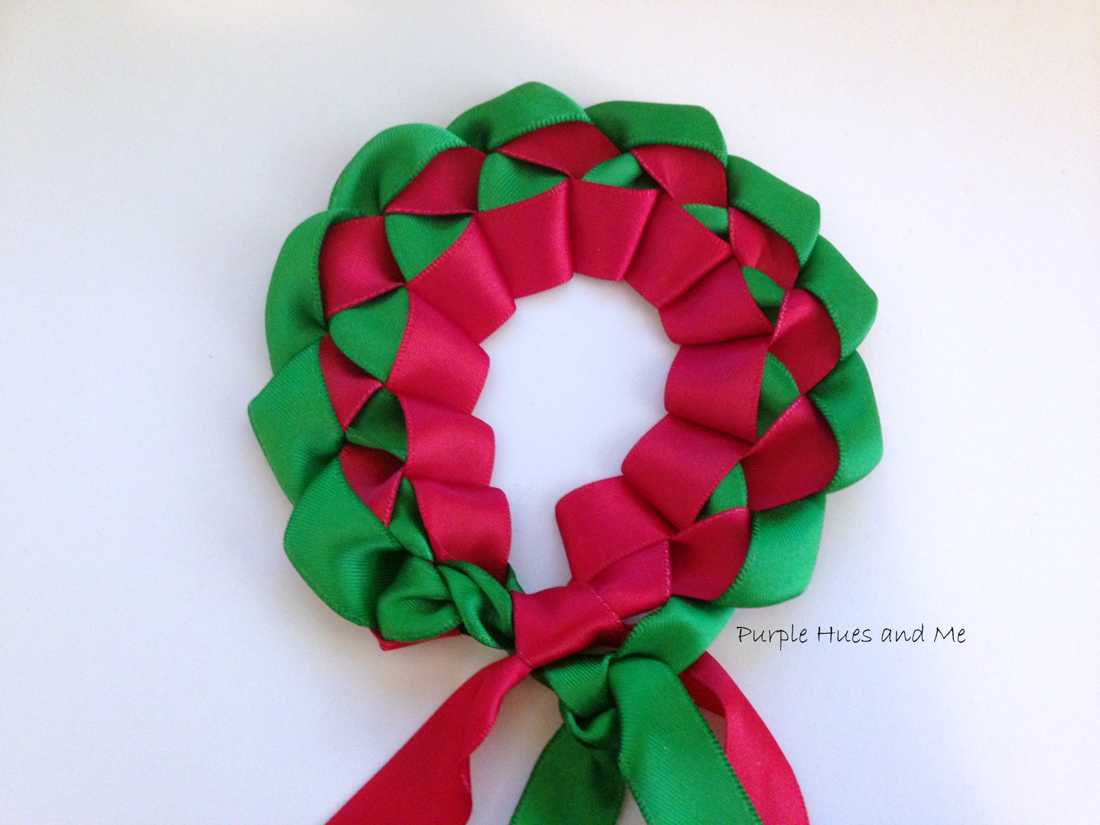 Making a Ribbon Lei Wreath - Purple Hues and Me