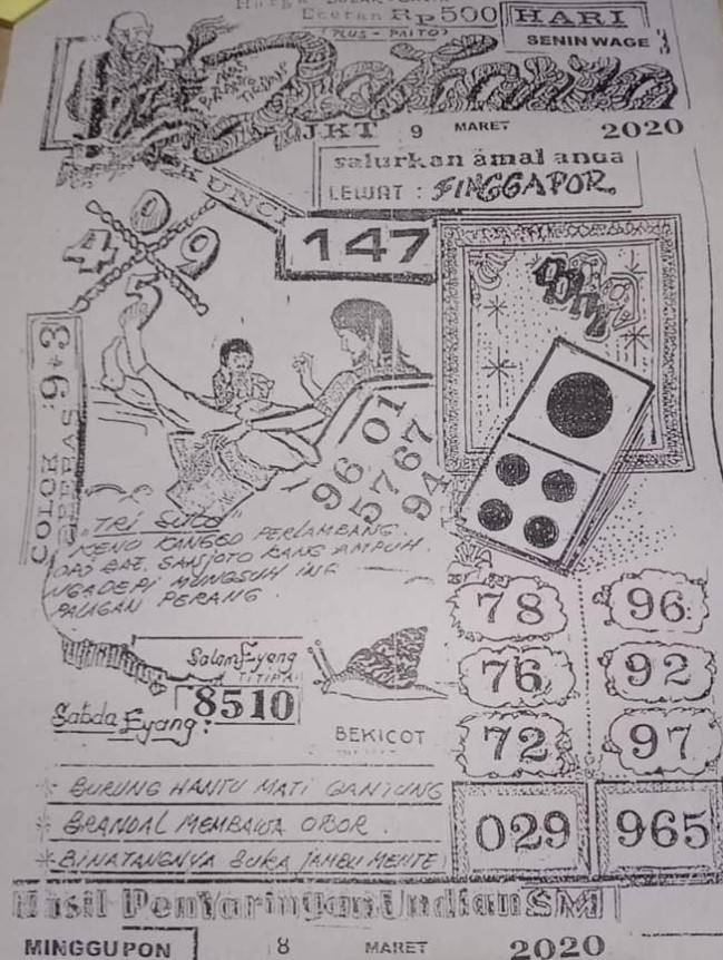 Prediksi Syair Sgp 9 Maret 2020 Syair Togel Sgp Pangkalantoto