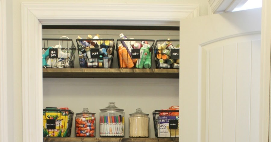 Ginger Snap Crafts Turn A Coat Closet Into Craft Storage Tutorial