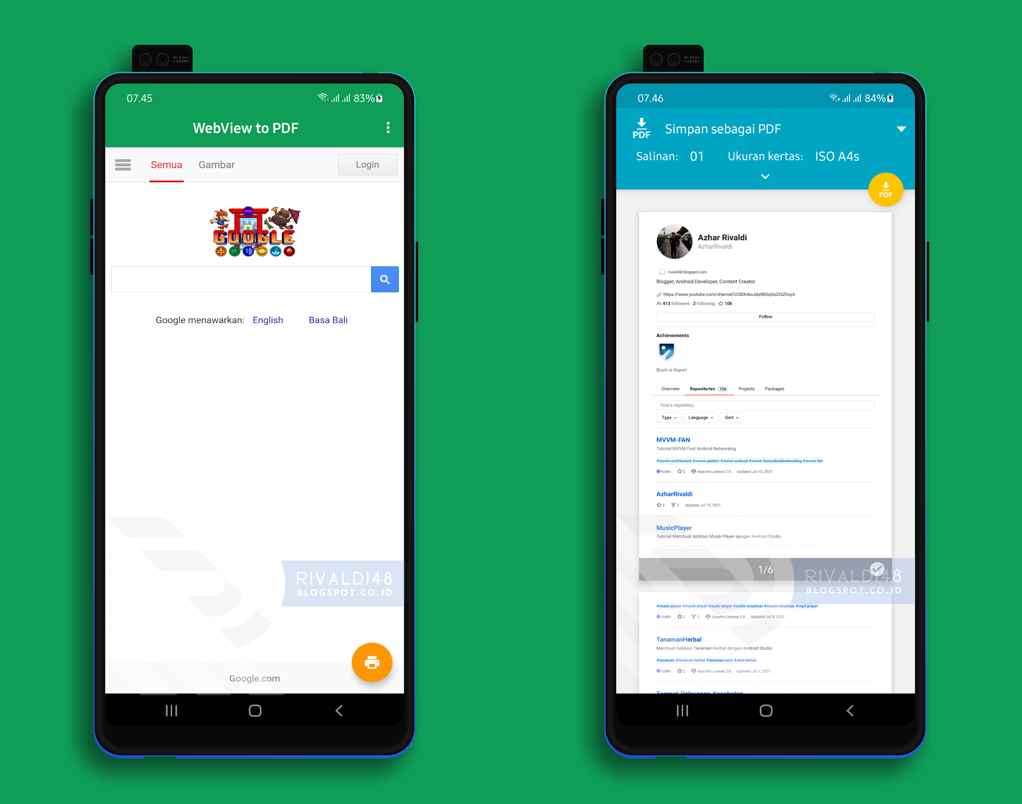 GitHub AzharRivaldi/ViewToPDF Tutorial Membuat Aplikasi Print