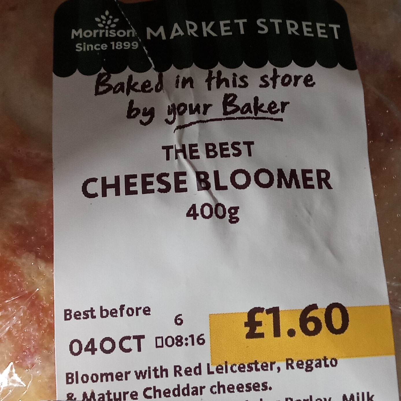 Supersupergirl's Food Reviews [Review] Morrisons The Best Cheese Bloomer