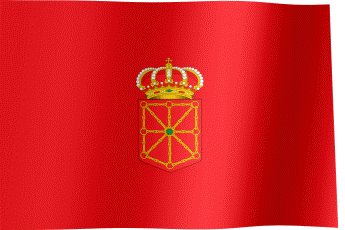 The waving flag of Navarre (Animated GIF) (Bandera de Navarra)