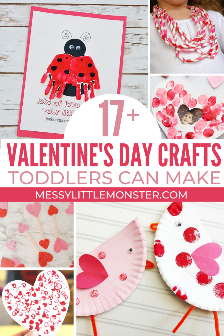 17 Adorable Valentine's Day Crafts for Toddlers - Messy Little Monster