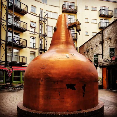 One day in Dublin City Itinerary: Pot still outside the Old Jameson Distillery in Smithfield