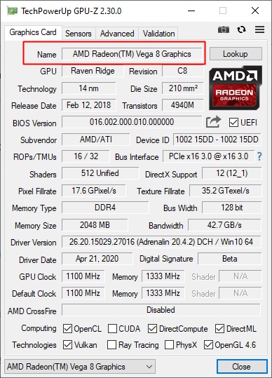 GPU-Z Cek VGA