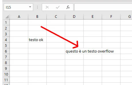 Testo overflow Excel