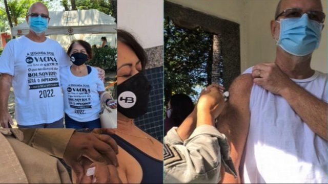 Casal do Rio relata que foram proibidos de vacinar enquanto vestisse camisa contra Bolsonaro