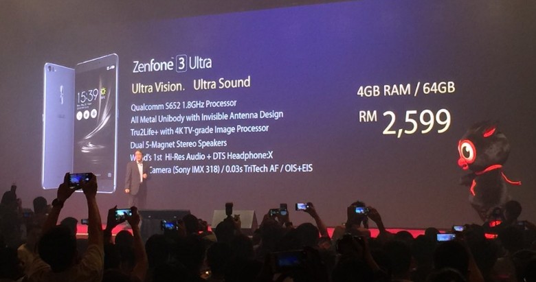 Asus Zenfone 3 Ultra dengan skrin 6.8 inci turut mula 